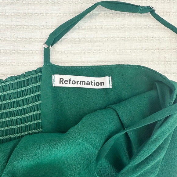 Reformation Emersyn Green Evening Dress - Picture 4 of 10